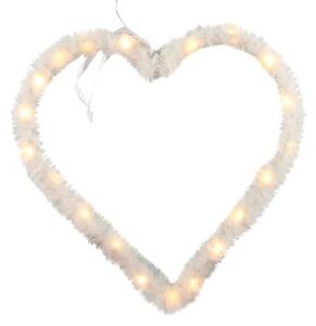 Hit Vánoční dekorace s časovačem 20LED srdce 25cm