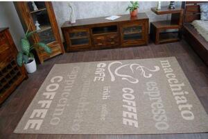 *Kusový koberec Nápisy hnědý 2 200x290cm