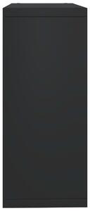 Nástěnná police kostka - MDF - černá | 69,5x29,5x69,5 cm