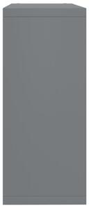 Nástěnná police kostka - MDF - šedá | 69,5x29,5x69,5 cm