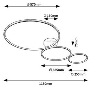 RABALUX 71297 Formand stropní svítidlo LED 38W/1100lm 3000K černá, bílá