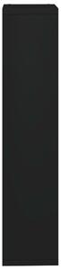 Nástěnná police kostka - MDF - černá | 37x29,5x134,5 cm