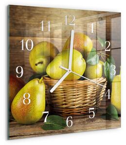 Skleněné hodiny Hrušky zskb-30x30-00089229