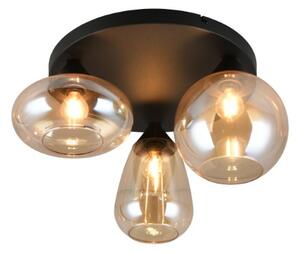 TRIO 617030313 LUMINA stropní svítidlo D485mm 3xE14 černá, jantarová