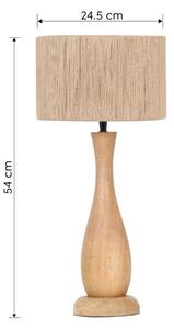 TRIO 567200130 TOBA stolní lampa V540mm 1xE27 dřevo, béžová