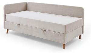 Béžová čalouněná jednolůžková postel s úložným prostorem 90x200 cm Cabana – Meise Möbel