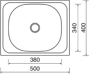 Nerezový dřez Sinks CLASSIC 500 5V matný