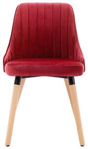 Jídelní židle Witham - 4 ks - sametové čalounění | vínové