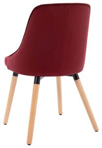 Jídelní židle Witham - 4 ks - sametové čalounění | vínové