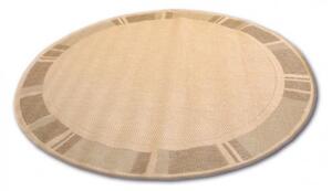 Kusový koberec Uga hnědobéžový kruh 120cm