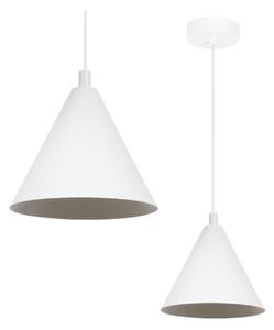 Závěsné svítidlo Soho, 1x bílé kovové stínítko, (fi 14cm)