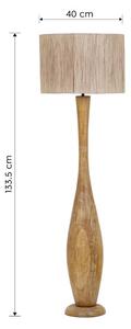 TRIO 467200130 TOBA stojací lampa V1350mm 1xE27 dřevo, béžová