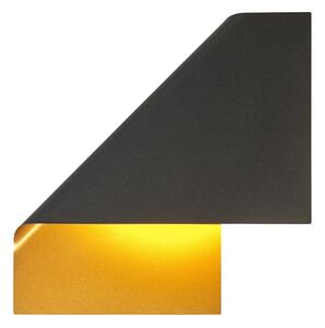 Mantra 7694 Luppi, moderní černozlaté nástěnné svítidlo 1xGX53 37,5x37,5 cm