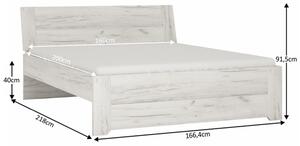 Manželská postel 160x200 cm v dekoru bílý craft TK2181 Typ 92