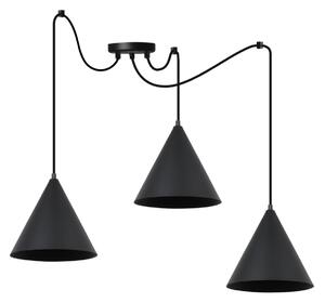 Závěsné svítidlo Soho Spider, 3x černé kovové stínítko, (fi 25cm)