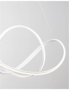 Nova Luce Závěsné svítidlo APUS bílá hliník a akryl LED 50W 3000K stmívatelné