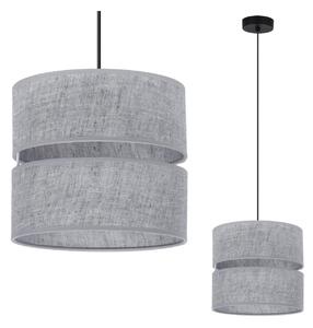 Závěsné svítidlo Jen, 1x šedé textilní stínítko, (fi 20 cm), b
