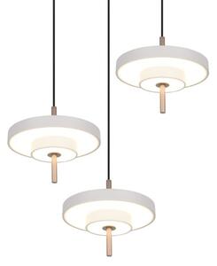 TRIO 340230376 KEATON závěsné svítidlo D450mm SMD LED 3x10W/1200lm 2300+3000+4000K světle šedá, switchdimmer