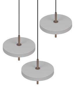 TRIO 340230376 KEATON závěsné svítidlo D450mm SMD LED 3x10W/1200lm 2300+3000+4000K světle šedá, switchdimmer
