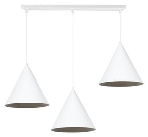 Závěsné svítidlo Soho, 3x bílé kovové stínítko, (fi 25cm)
