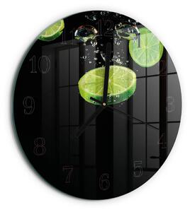 Skleněné nástěnné hodiny Limetky zsoc-fi30-00170662