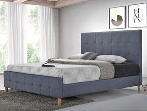 TEMPO Manželská postel, šedá, 160x200, BALDER NEW