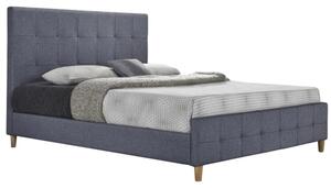 TEMPO Manželská postel, šedá, 180x200, BALDER New