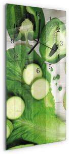 Skleněné hodiny vertikální Zelenina zsppc-30x60-00176677