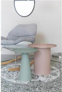 White Label Living Odkládací stolek SVERRE Ø45,5cm práškový kov, růžový 2300299