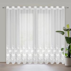 ZÁCLONA NA KROUŽCÍCH NATALI 350X250 CM KVĚTY