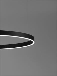 Nova Luce Závěsné svítidlo ELGEMA LED hliník a akryl černá 70W 2700K-6000K, CCT a stmívatelné
