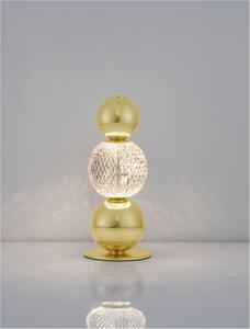 Nova Luce Stolní LED lampa BRILLE zlatý hliník a Sklo 4W 3200K