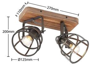 Lindby - Rutger 2 Stropní Lampa Wood/BlackLindby - Lampemesteren