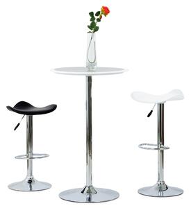 Barový stolek ONTARIO bílo-stříbrná