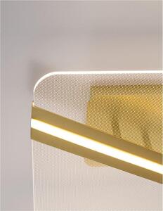 Nova Luce Stropní LED svítidlo JERTUNA zlatý hliník a akryl 21W 3000K