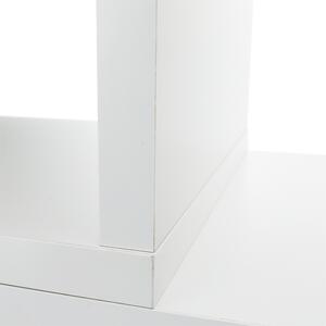 Regál, bílý, KLOE I, 73 x 33 x 188 cm,, Bíla, dřevotříska