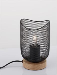 Nova Luce Stolní lampa LYRON, E27 1x12W Barva: Černá