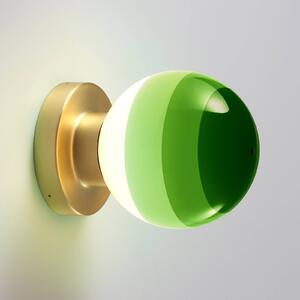 MARSET LED nástěnné světlo Dipping Light A2, zelená/zlatá, stmívatelný, Mosaz / zlato, Obývací pokoj / jídelna, kov, Design, Koule