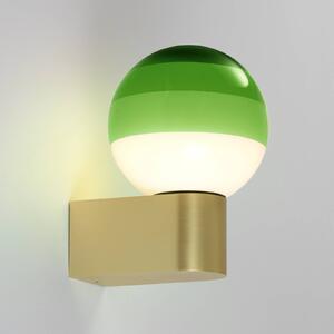 MARSET LED nástěnné světlo Dipping Light A1, zelená/zlatá, stmívatelný, Mosaz / zlato, Obývací pokoj / jídelna, kov, Design, Koule