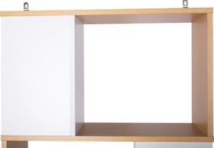 Regál, borovice / bílá, Erdem New TYP 3, 60 x 24 x 180 cm,, Borovice, dřevotříska