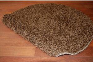 Kusový koberec Shaggy Roy hnědý kruh 120cm