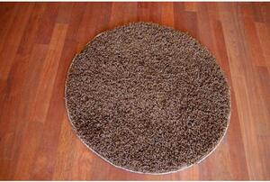 Kusový koberec Shaggy Roy hnědý kruh 100cm
