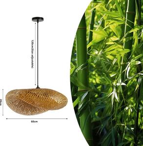 Immax BOHO HILO designové závěsné svítidlo, D60cm. E27, bambus