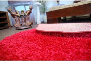 Kusový koberec Shaggy Roy červený 2 čtverec 100cm 100cm