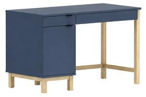 Dětský psací stůl MODEL se šuplíky a skříňkou - Námořnická modrá s černým úchytem, 100x60 cm, Zvolte stranu: Levá