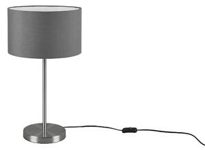 Trio 511100111 Hotel, stolní lampička z šedého textilu, 1xE14, výška 55cm