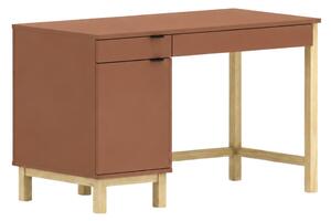 Dětský psací stůl MODEL se šuplíky a skříňkou - Jantarová s černým úchytem, 100x60 cm, Zvolte stranu: Levá