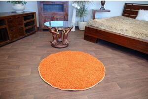 Kusový koberec Shaggy Roy oranžový kruh 100cm