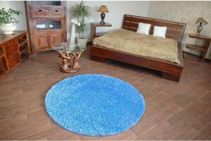 Kusový koberec Shaggy Roy modrý kruh 133cm
