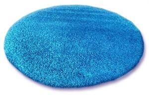 Kusový koberec Shaggy Roy modrý kruh 170cm